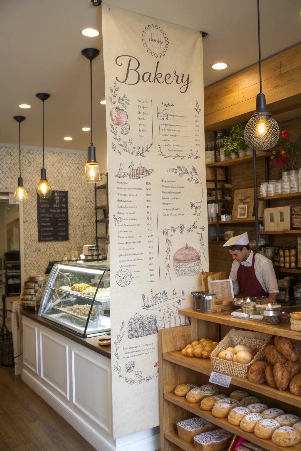 Keep it simple and laid-back with a paper roll menu.