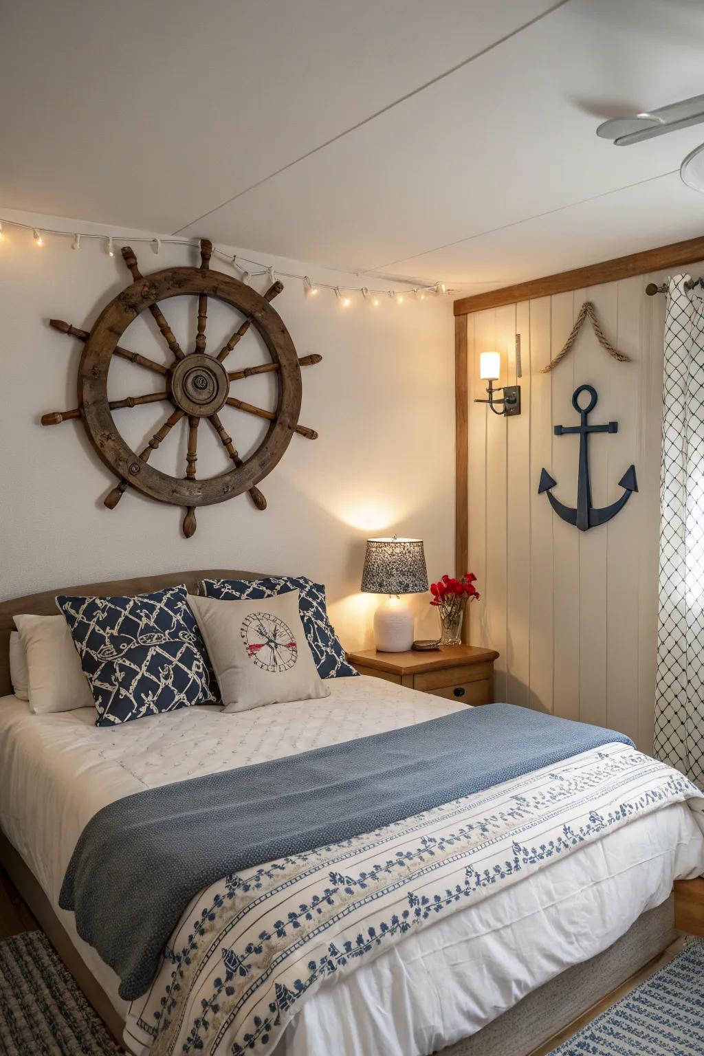 Marine design adds a hint of maritime charm.