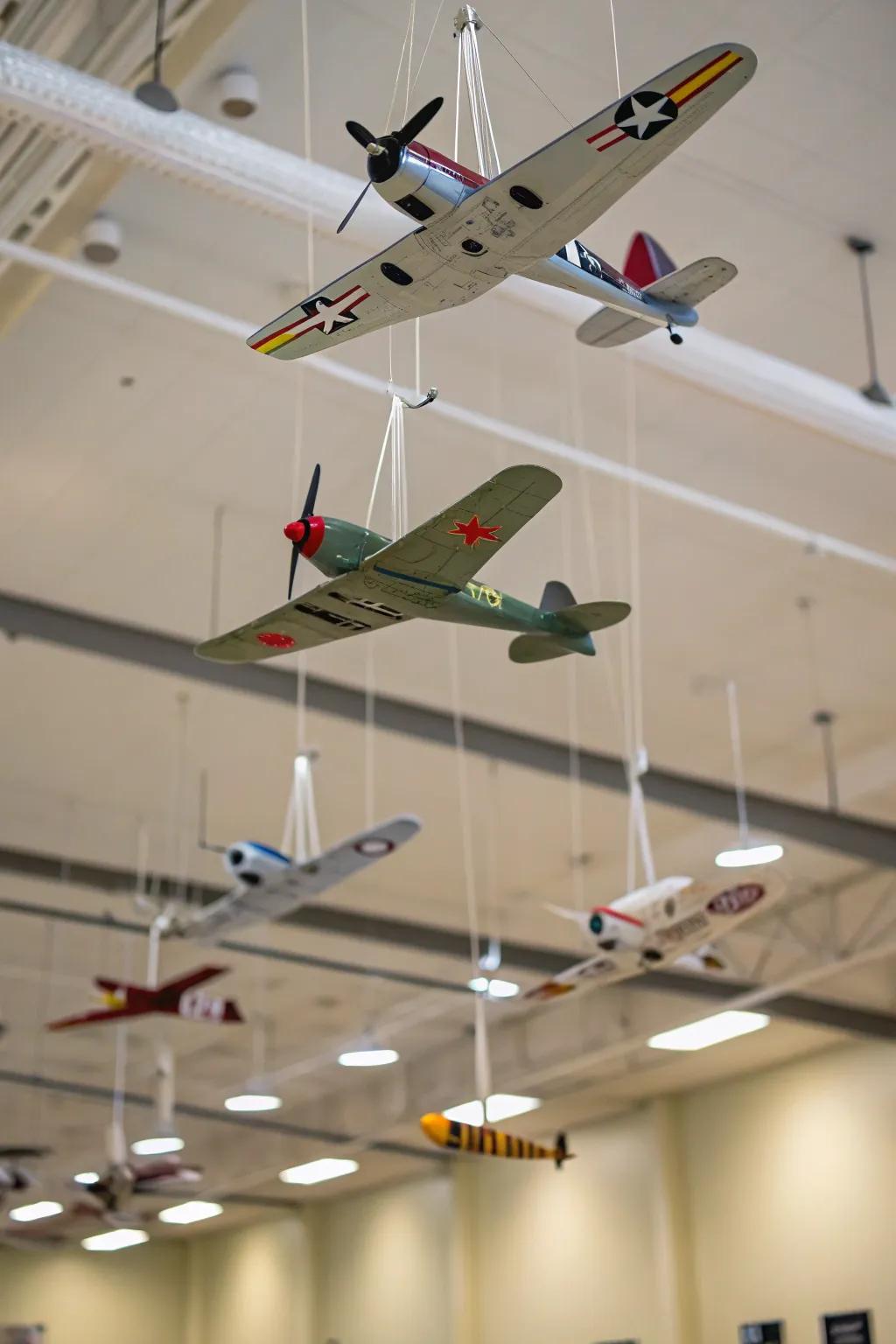Suspended displays bring a sense of whimsy and motion to your space.