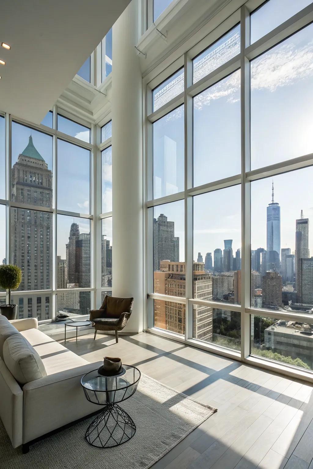 Maximizing natural illumination creates an airy and open atmosphere.
