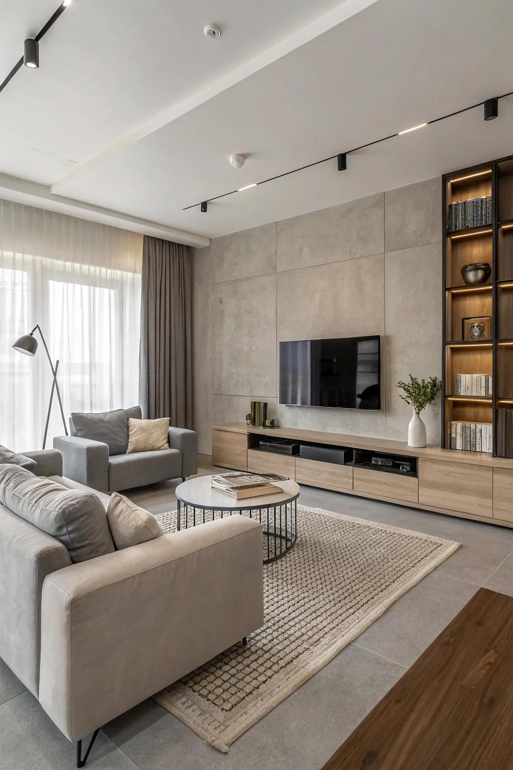 Minimalist decor enhances the space's tranquility.