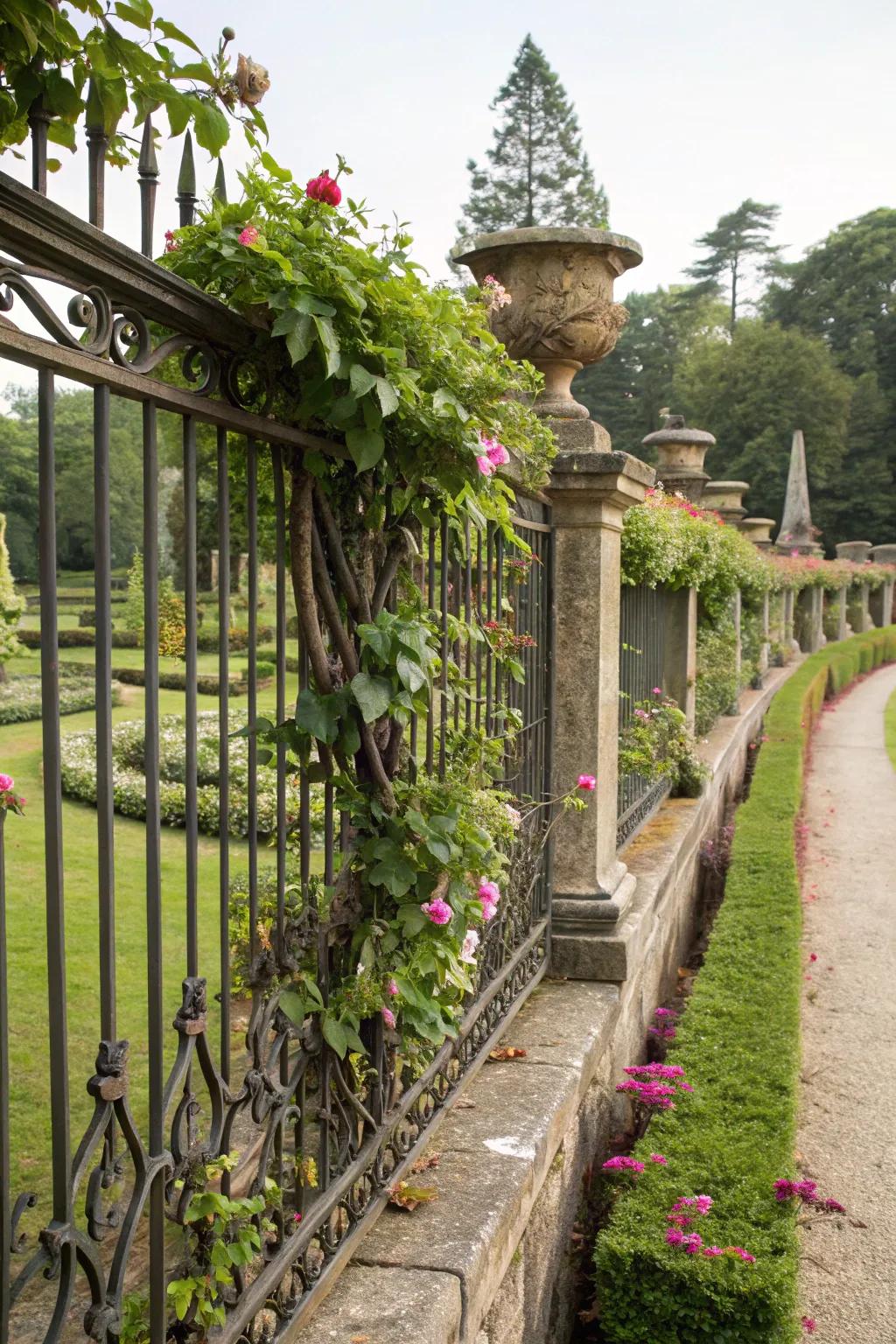 A smooth fusion of nature and design featuring climbing flora.