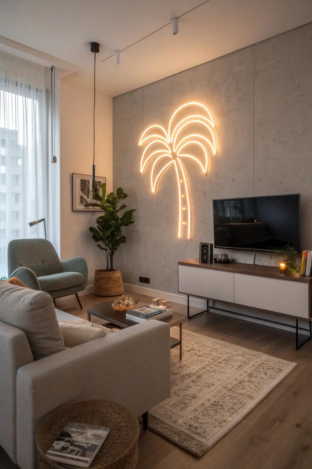 Elevate your aesthetic with a neon line art design.