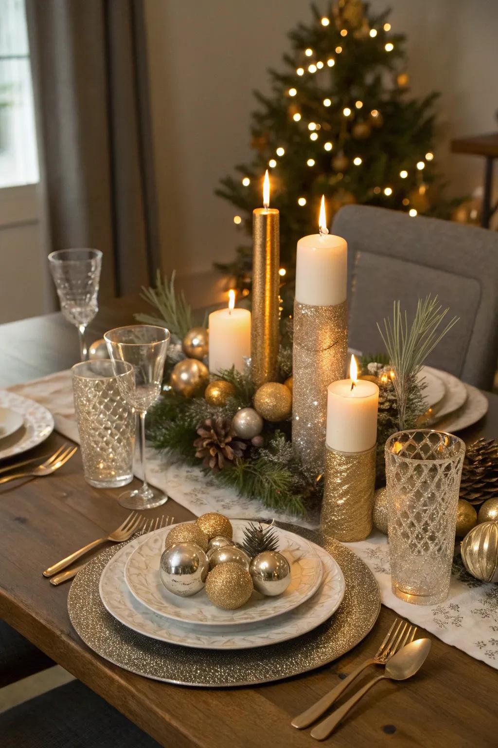 Unique centerpieces add flair to your dining table.