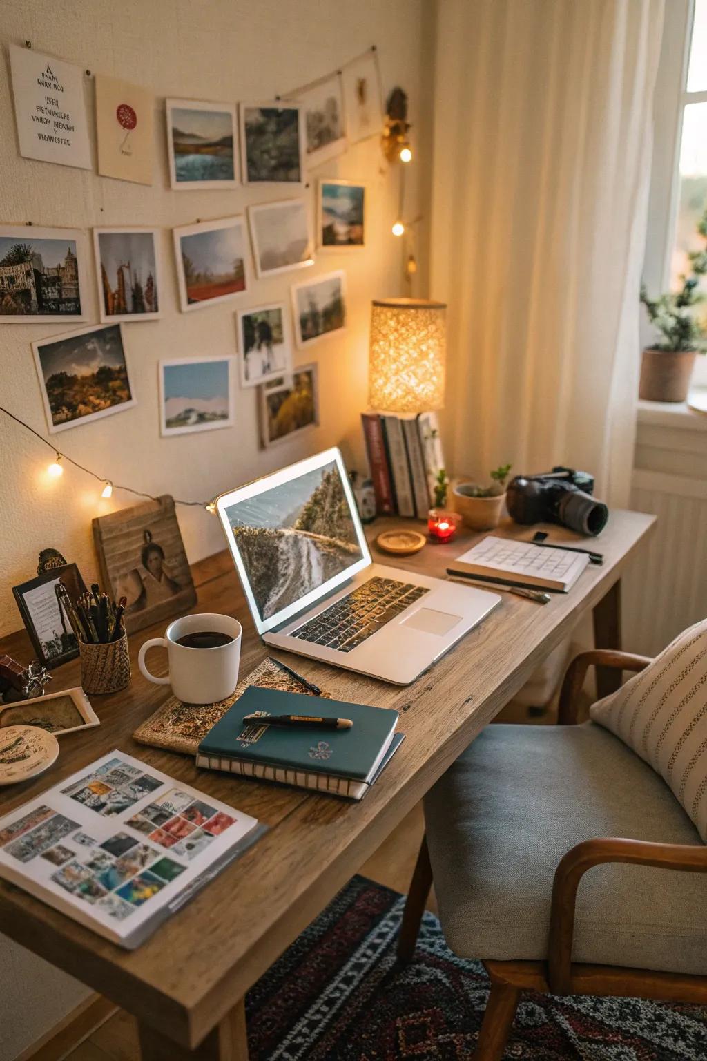 Customize your office den with personal decor.