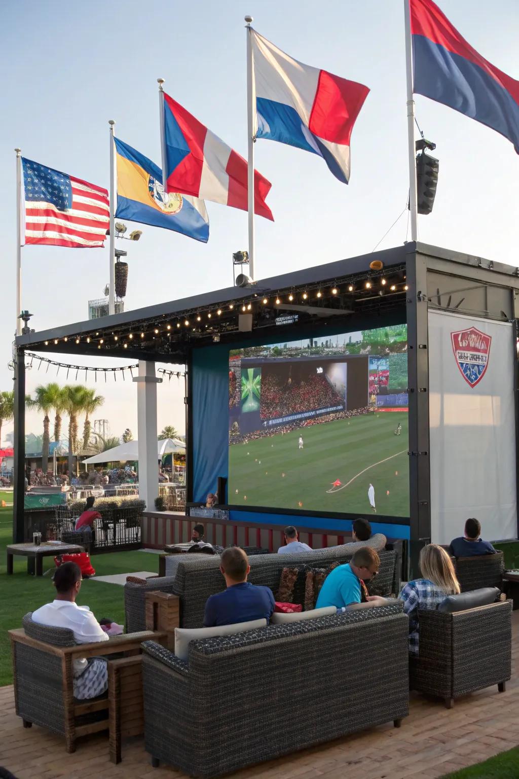 Produce the ultimate game-day experience through a sports-themed TV enclosure.