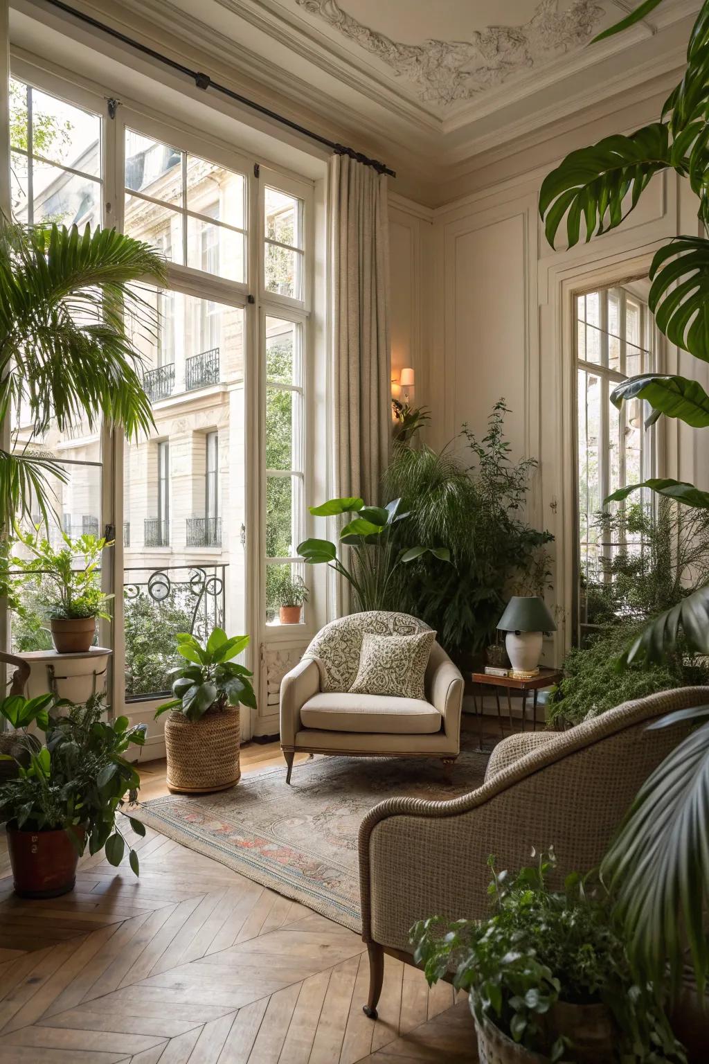 Natural components breathe life into the decor.