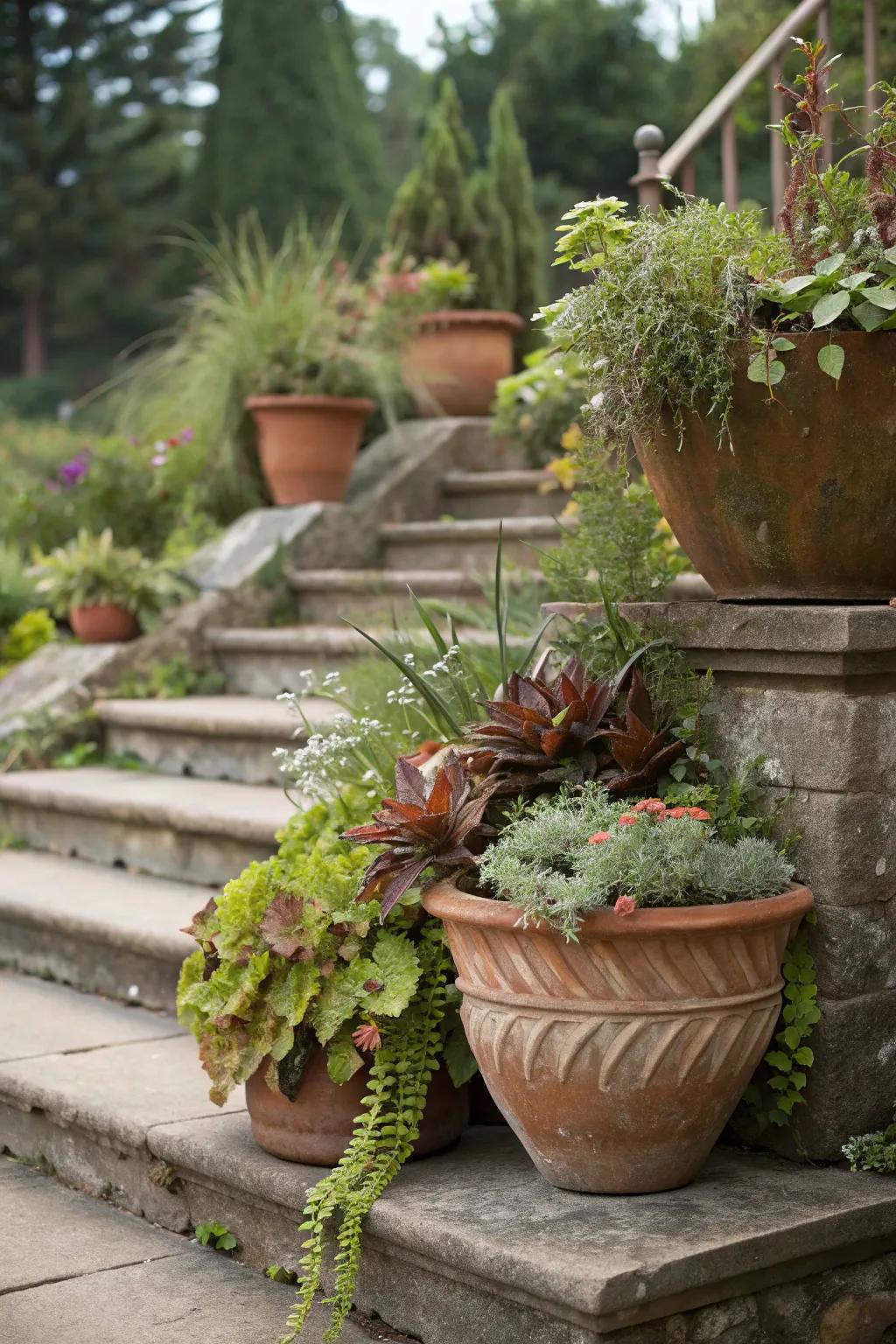 Produce a cascading outcome by using step displays.