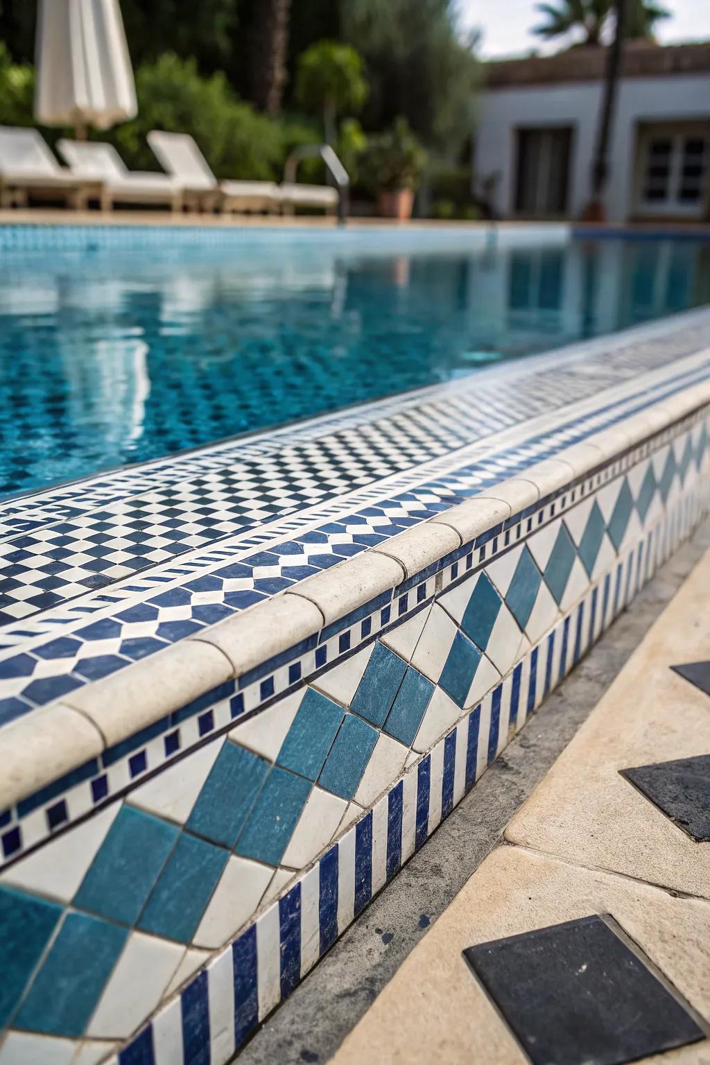 Contrasting patterns like stripes and checkers add visual intrigue.