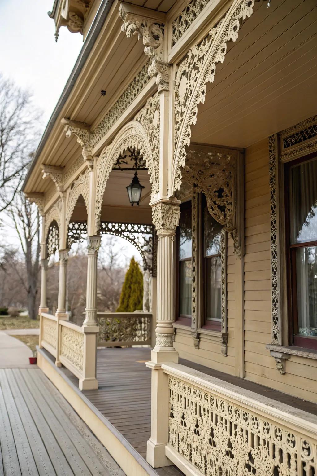 Refined features through ornamental trim.