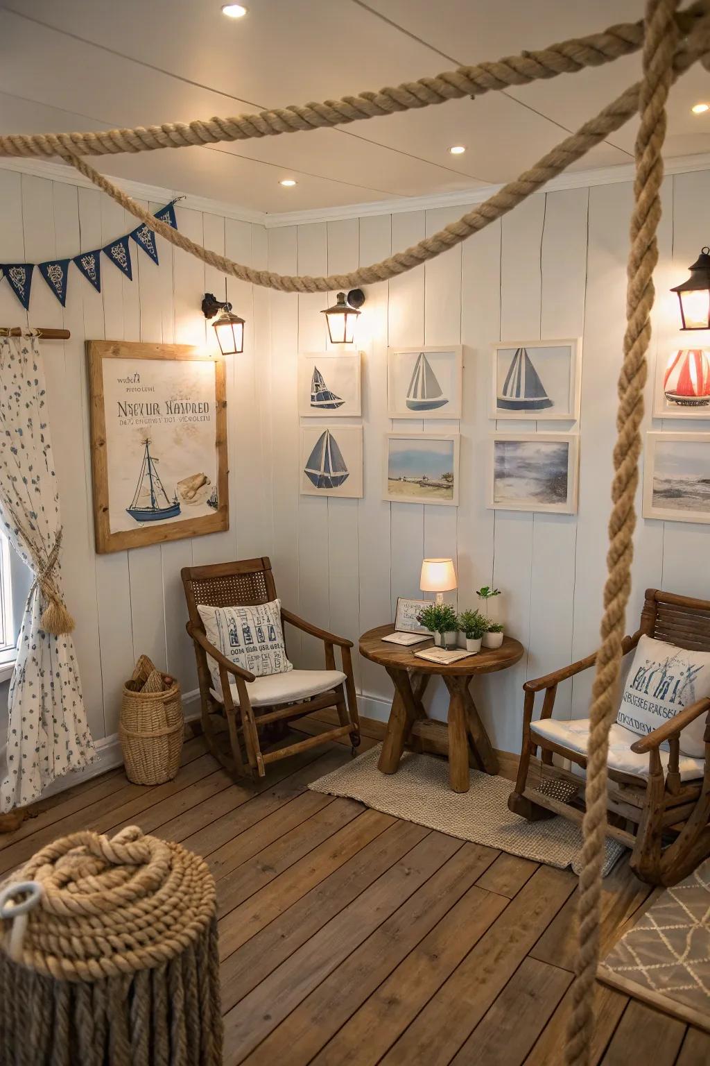 Sea-inspired touches bring a breezy coastal sensation to your space.