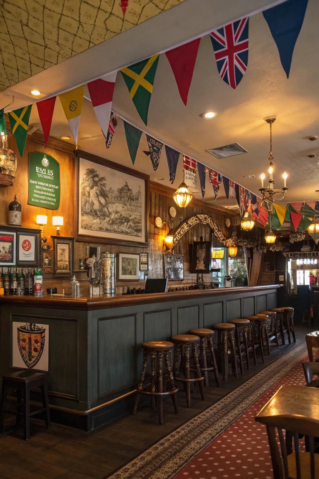 Themed components personalize and enhance your pub’s atmosphere.