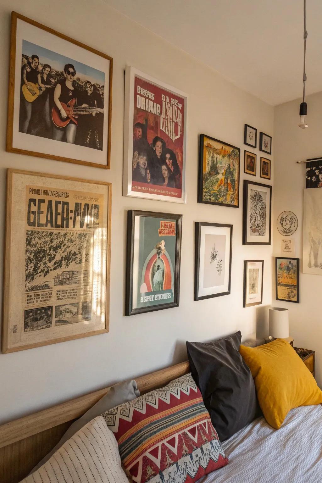 Creative blend of aged and new age wall art.