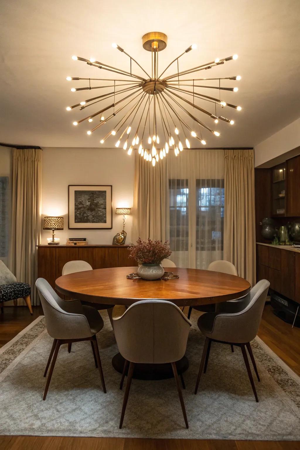 Highlight throwback style with unique fixtures.