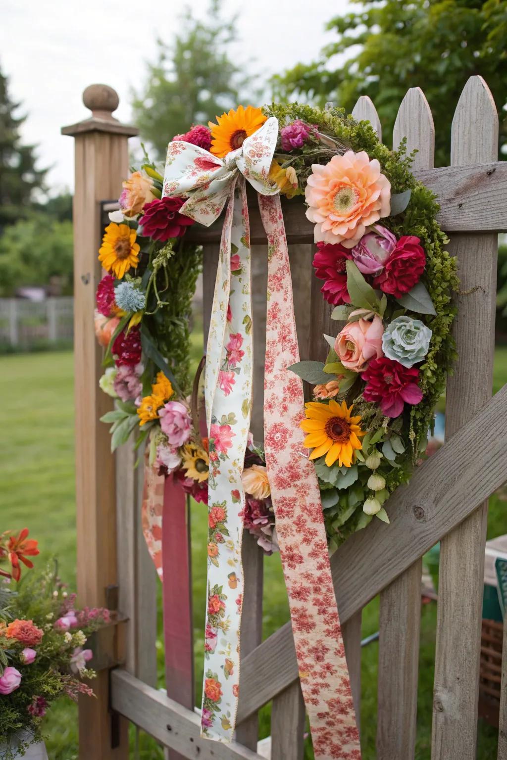 A floral wreath that transforms any event into a garden party.