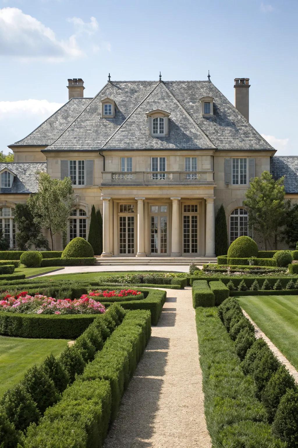 Faux stone blends traditional elegance with modern endurance.