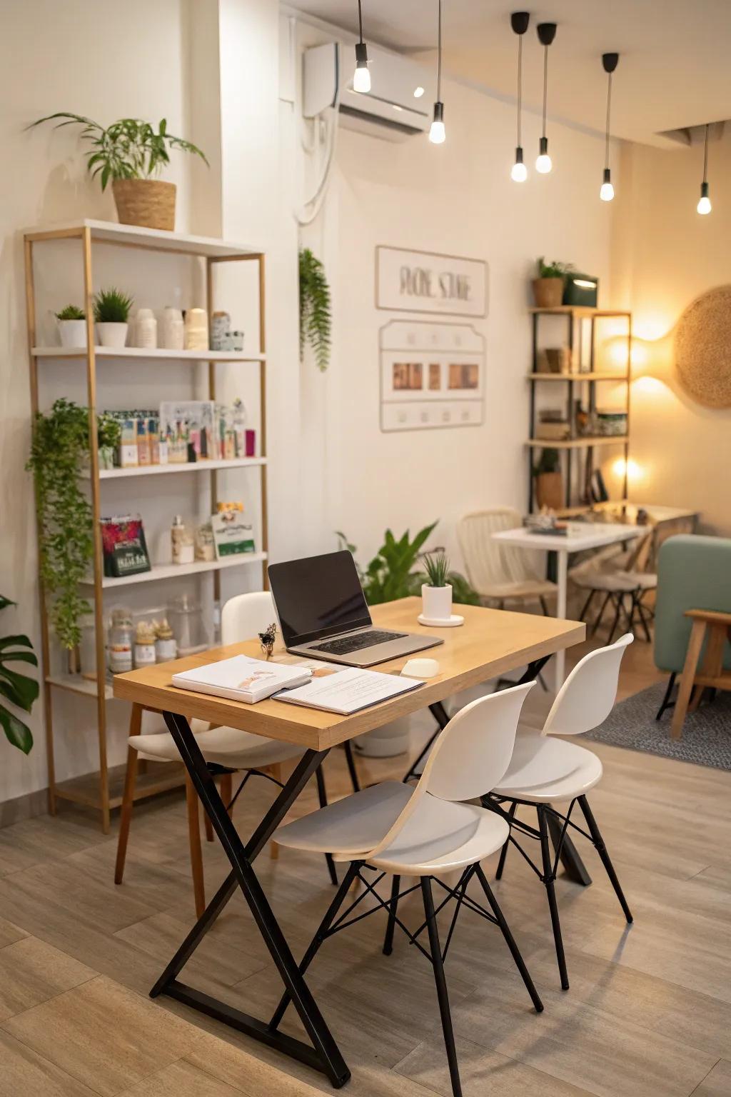 An adaptable workspace accommodates different needs and preferences.