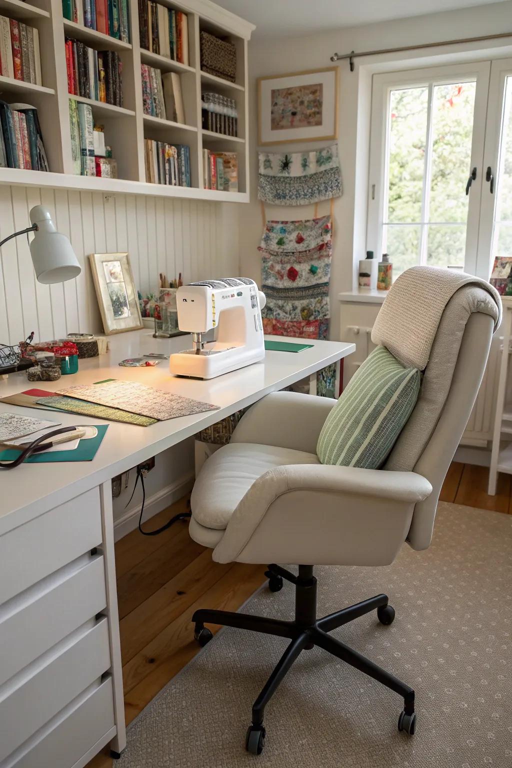 A chair that delivers superior comfort is conducive to extended periods of imaginative labor.