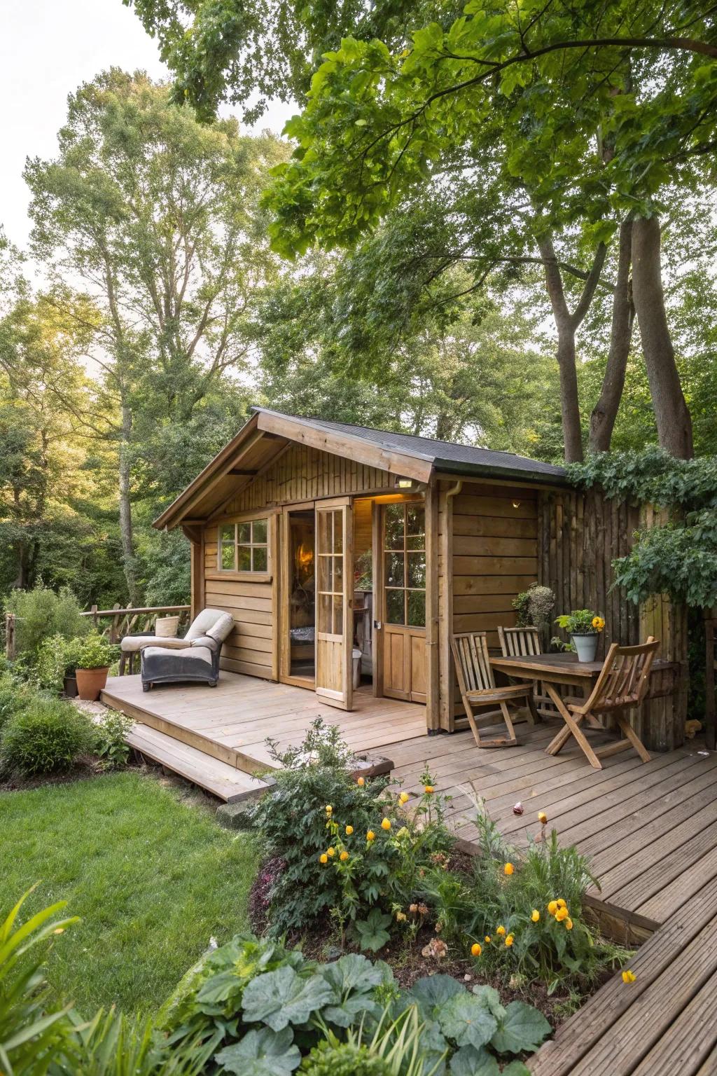 An outdoor patio extends your living space into nature.
