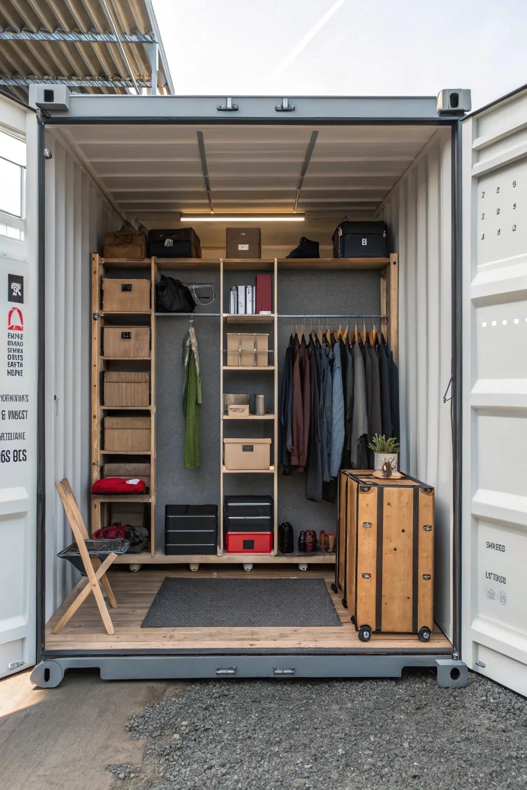 Imaginative interior arrangements optimize storage effectiveness.