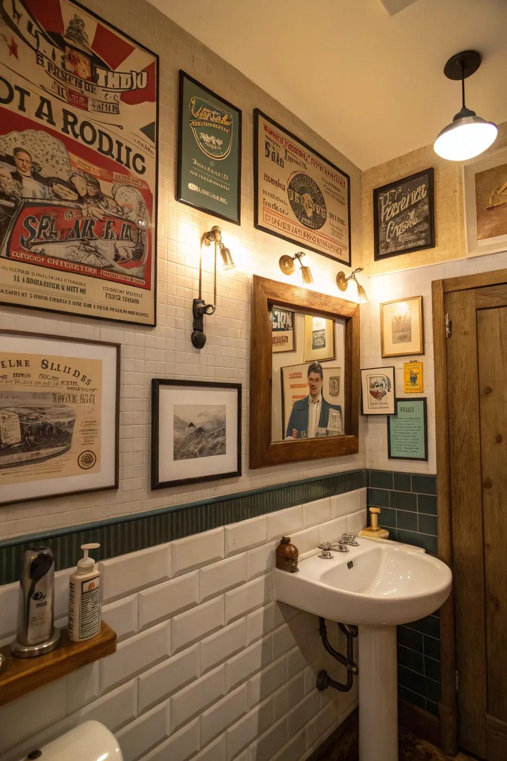 Artistic touches featuring vintage signs.