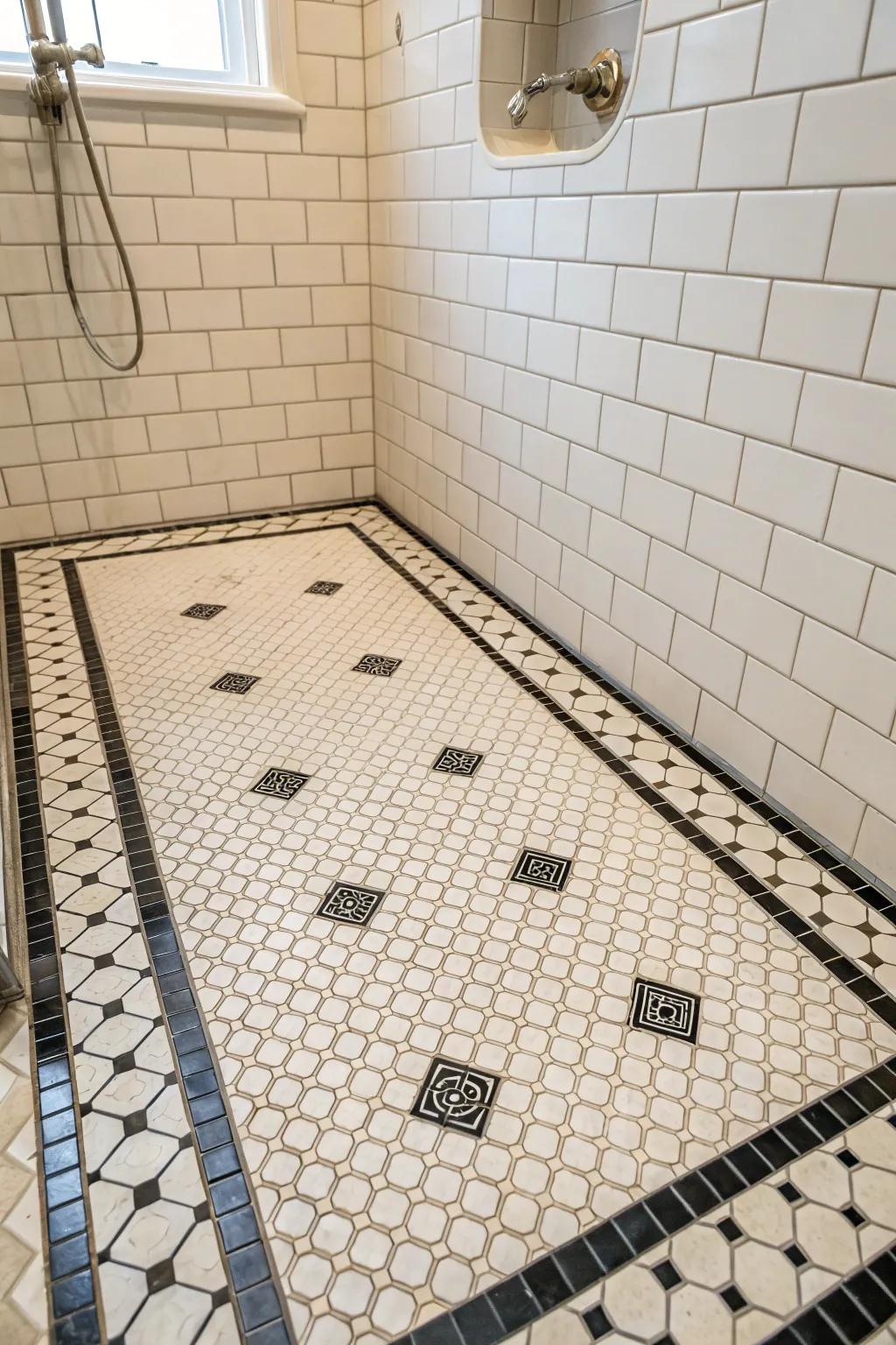 Make your coverings pop with bold grout.