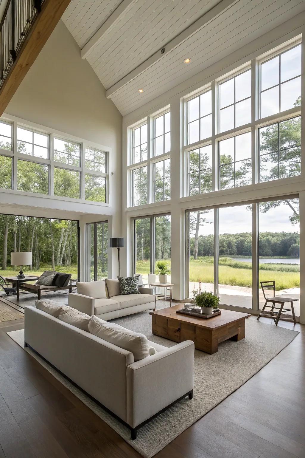 A sense of freedom and relaxation is encouraged by open concept.