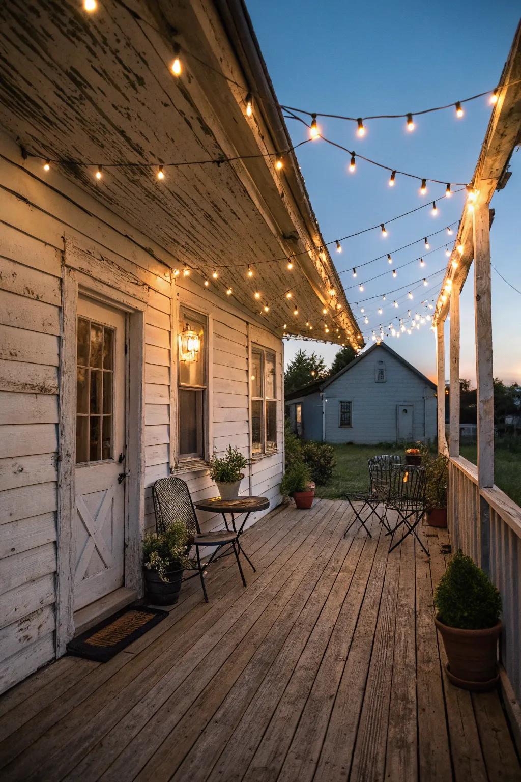 Add a touch of magic with simple string lights.