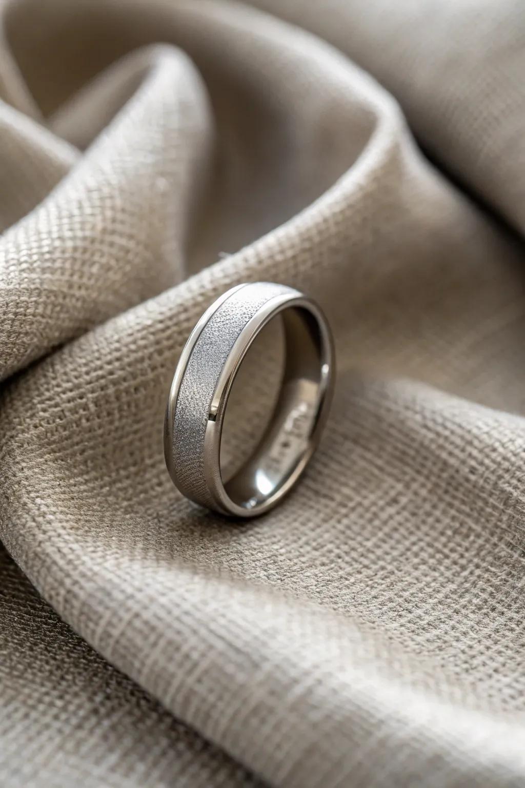 An elegant matte finish band displaying subtle sophistication.