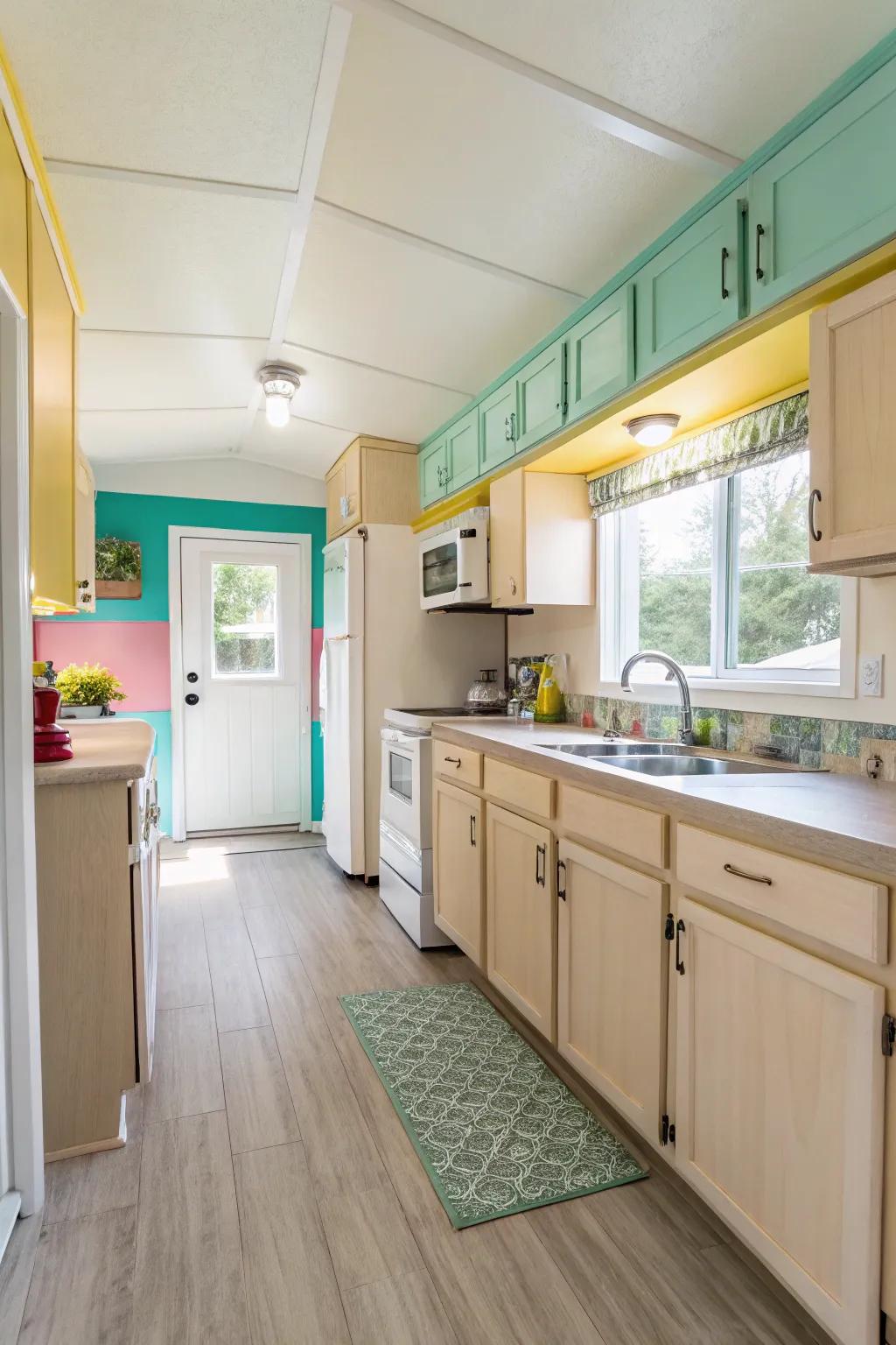 Bright colors elevate your kitchen's mood.