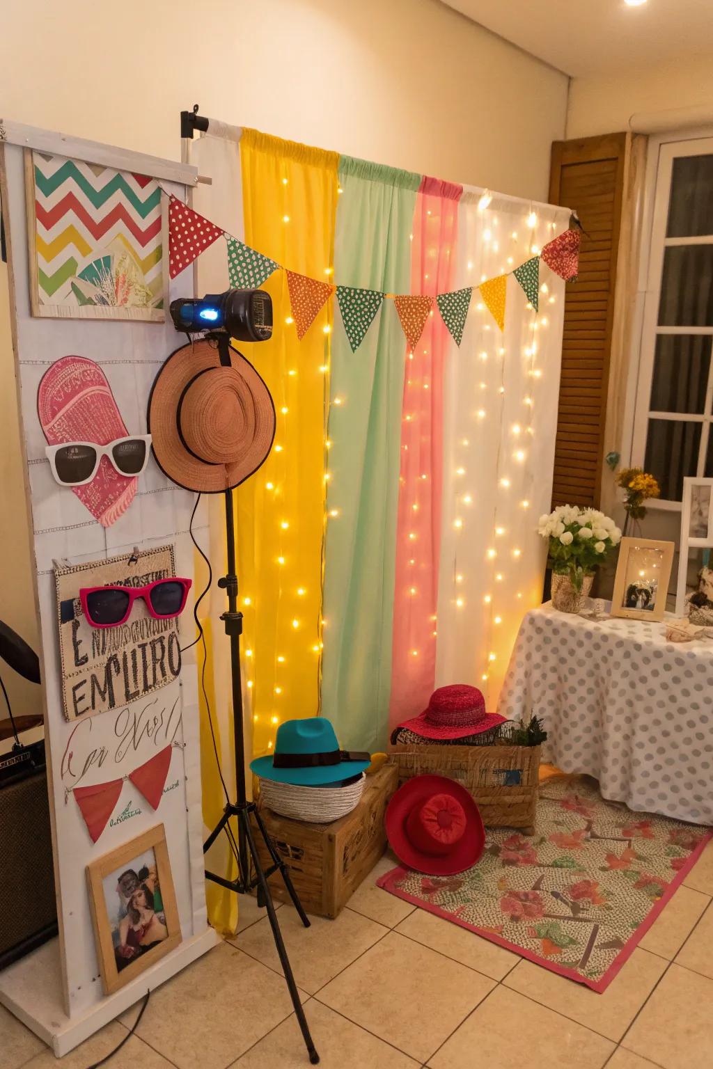 Capture memories with a creative DIY photo booth.
