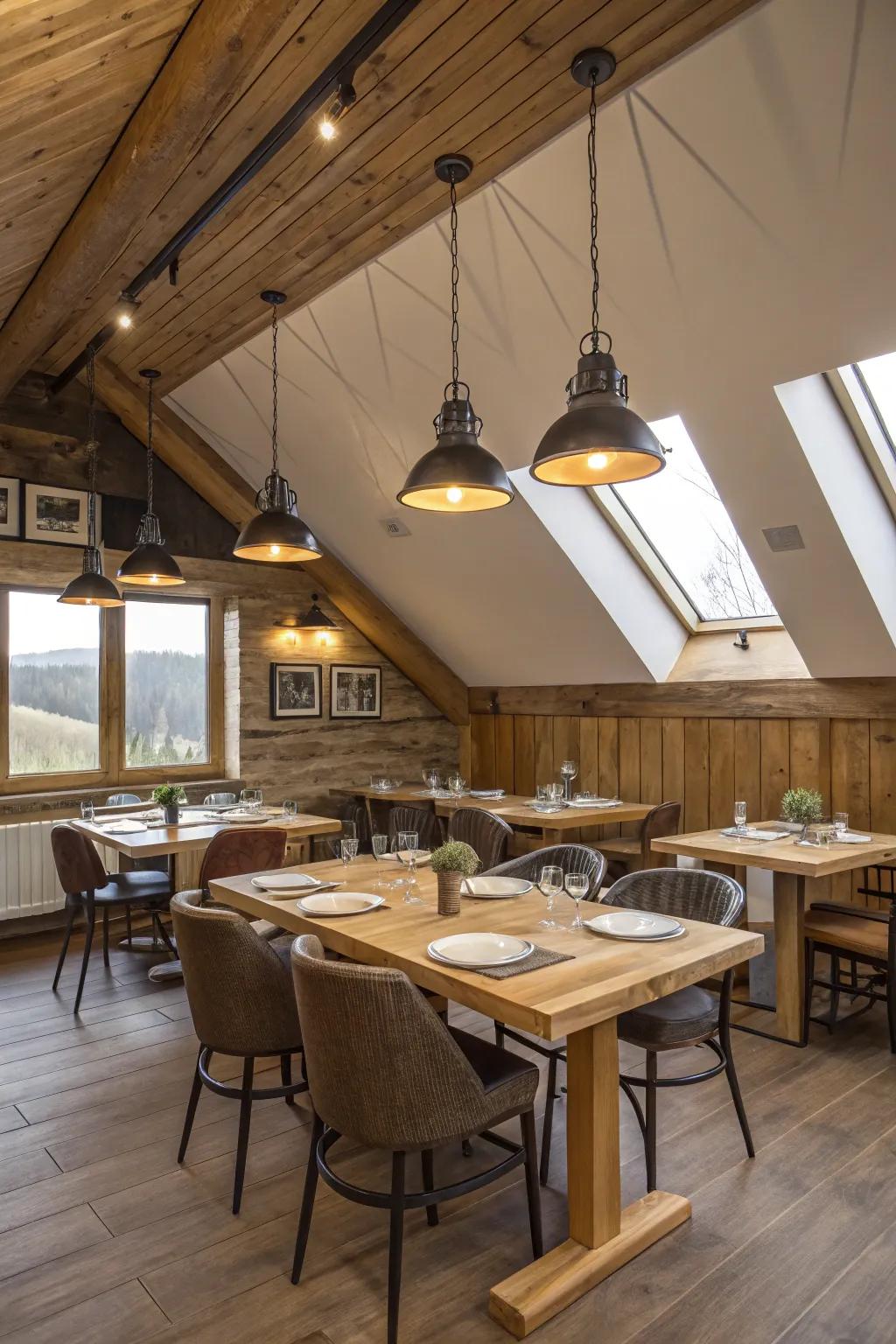 Blend countryside allure with modern illumination for an elegant ambiance.