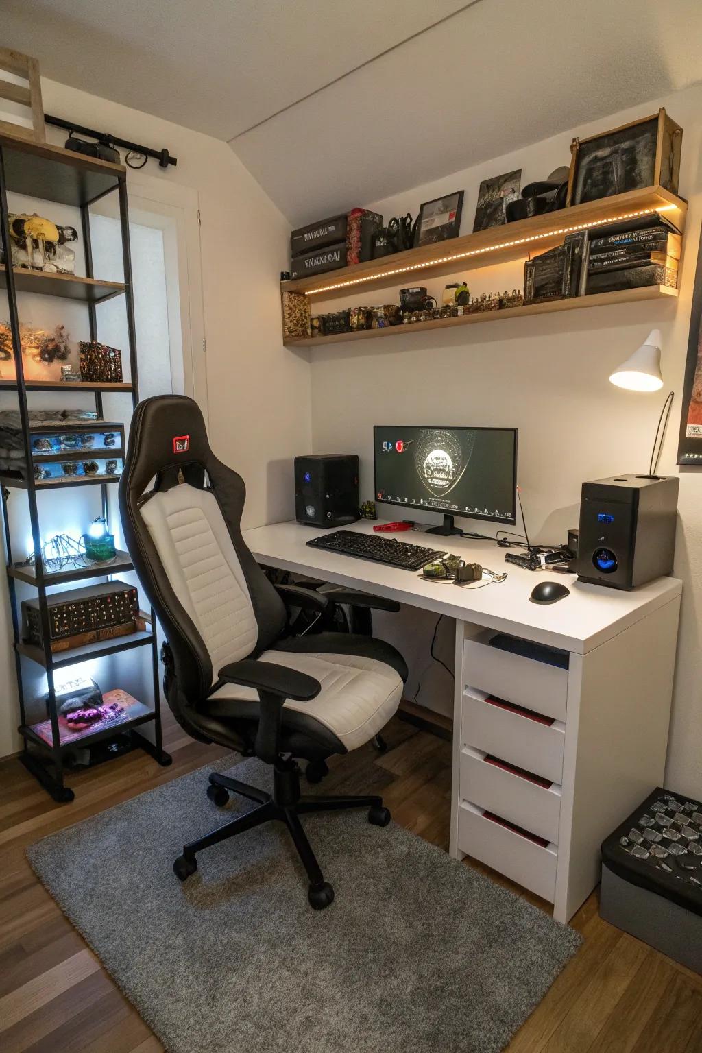 A comfort chair is important for long gaming sessions.