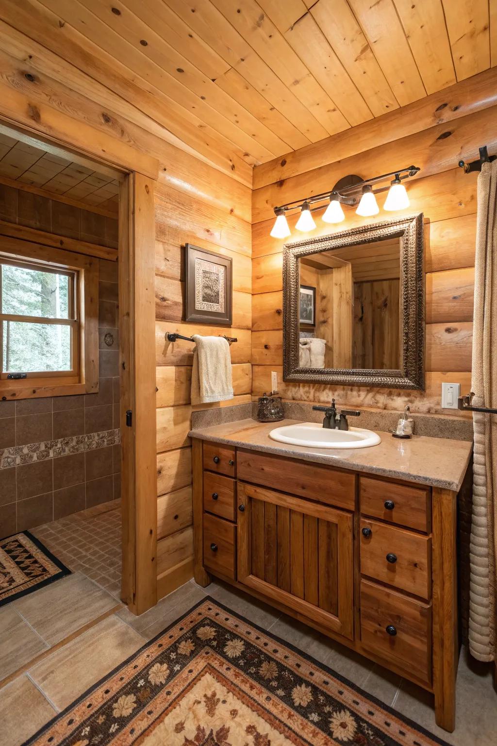 Earthy tones fashion a serene and balanced area.