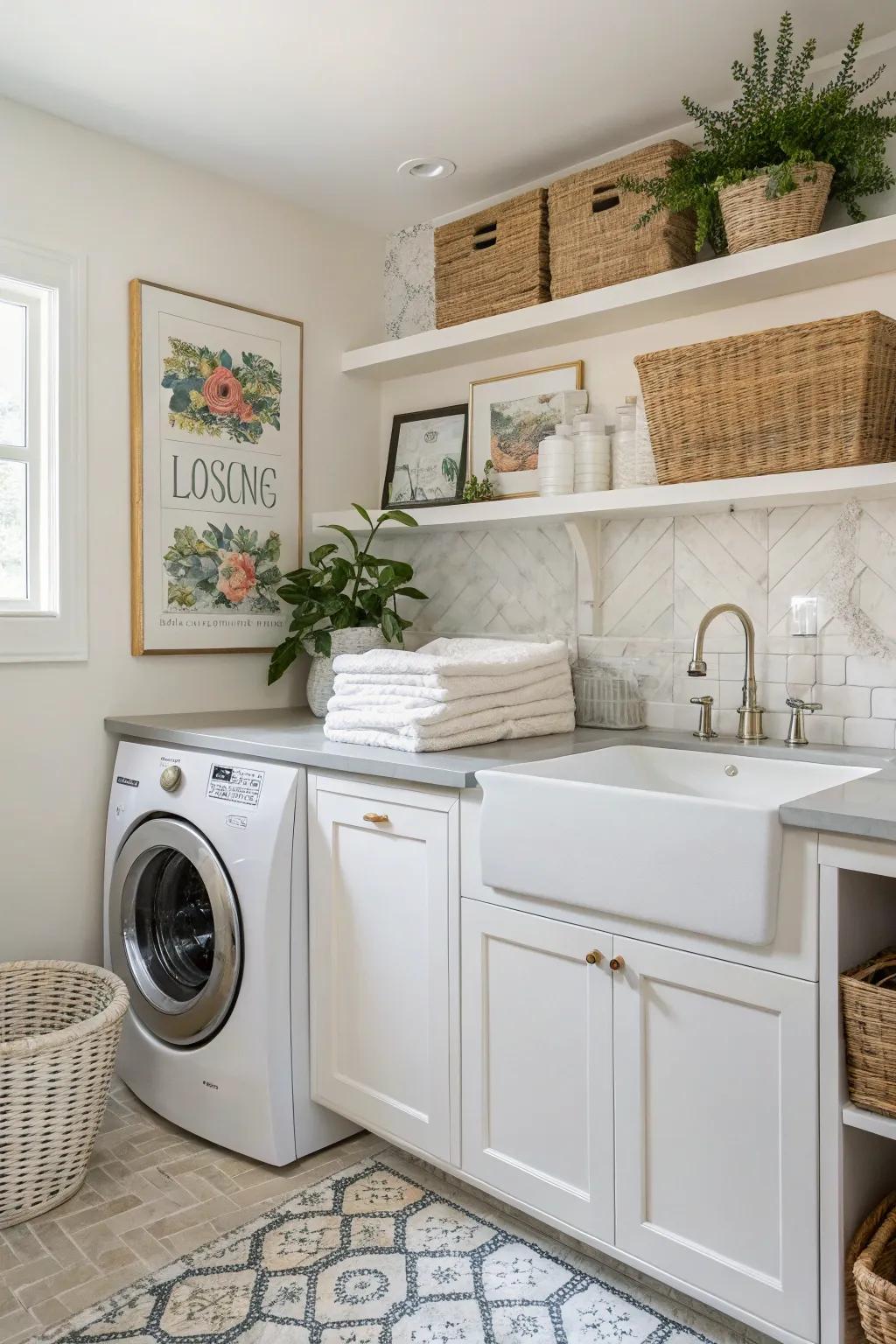 Make a statement with an exposed front sink.