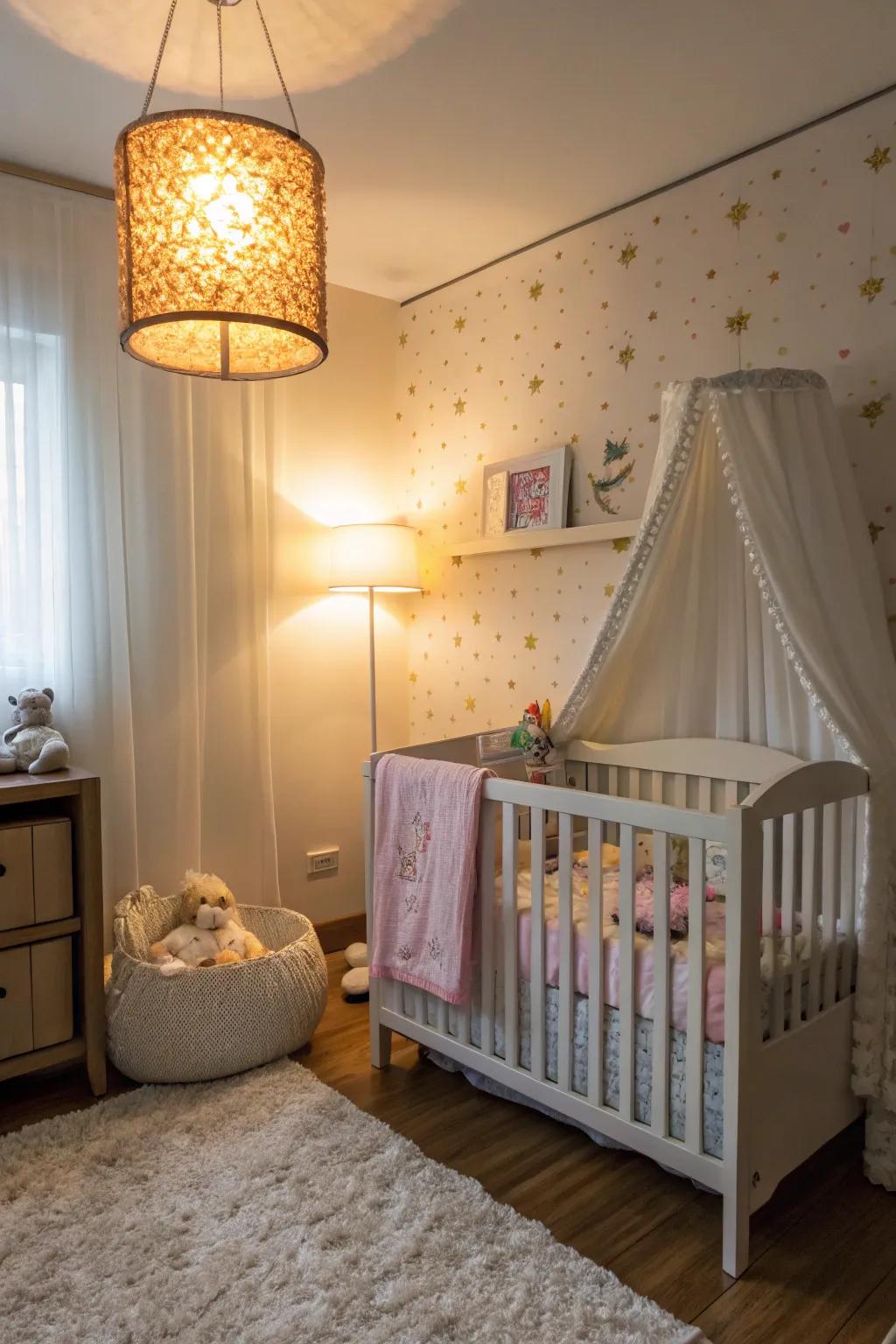 Wall-mounted lights preserve space and improve functionality.