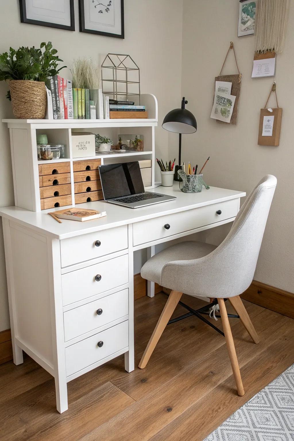 Functional furniture is essential for a versatile workspace.