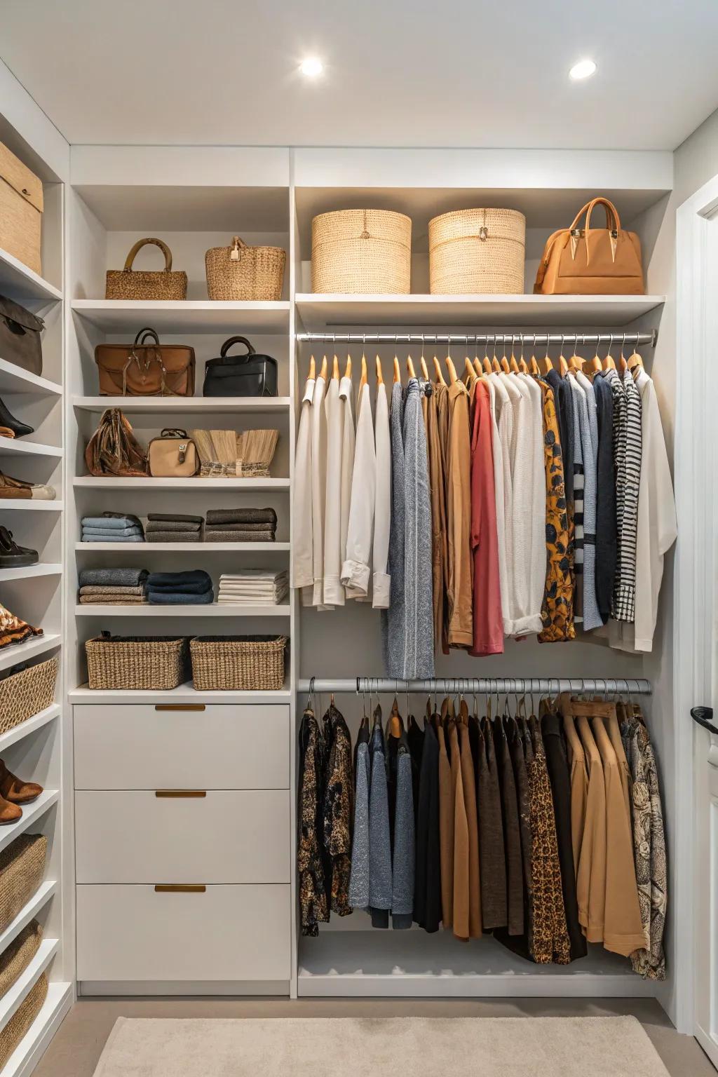 Closet optimizers create efficient storage.