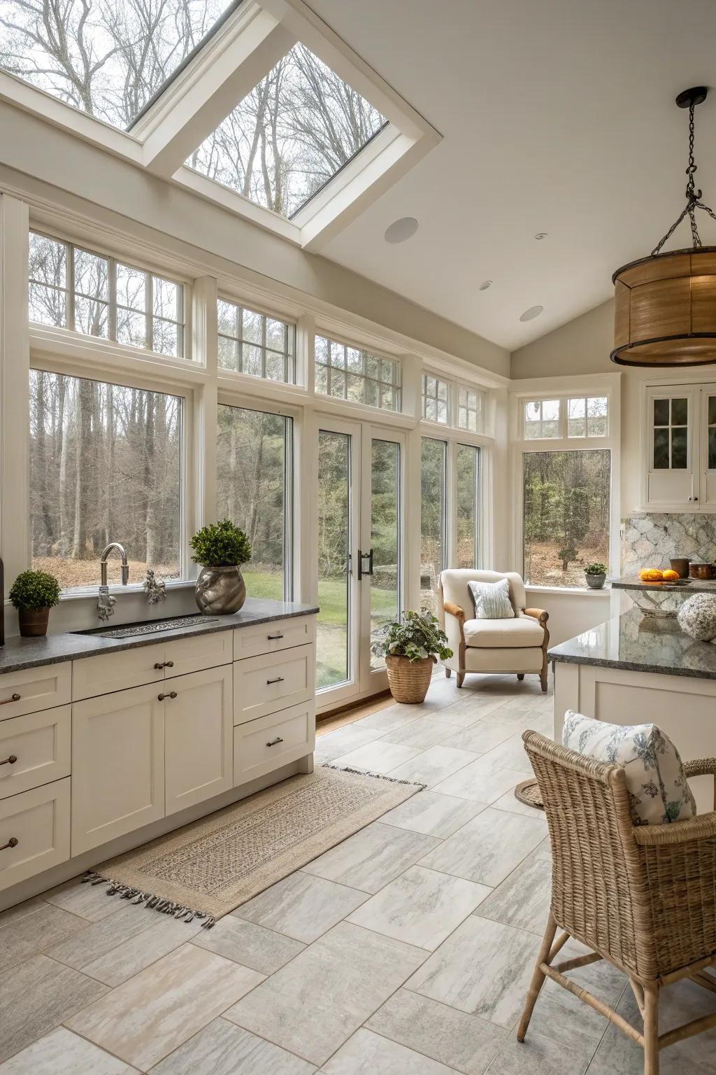 Neutral colors amplify the feeling of space and light.