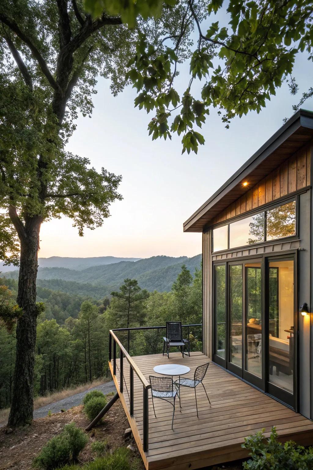 Seamless integration between interior and exterior areas enriches the living experience within compact dwellings.