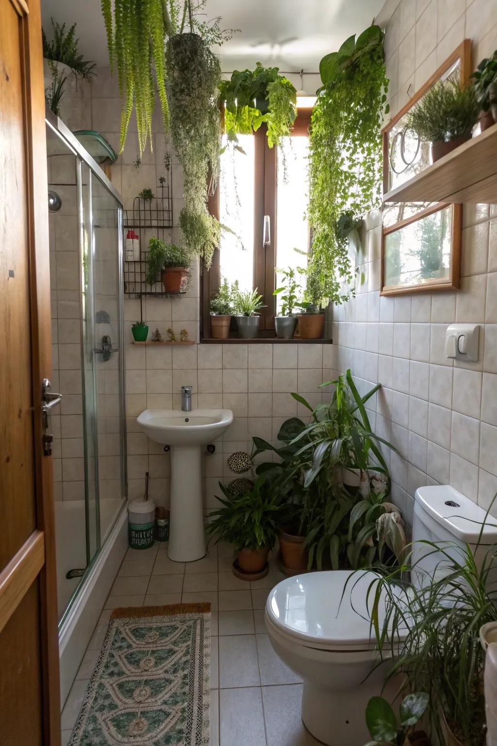 Greenery enhances vibrancy and life.