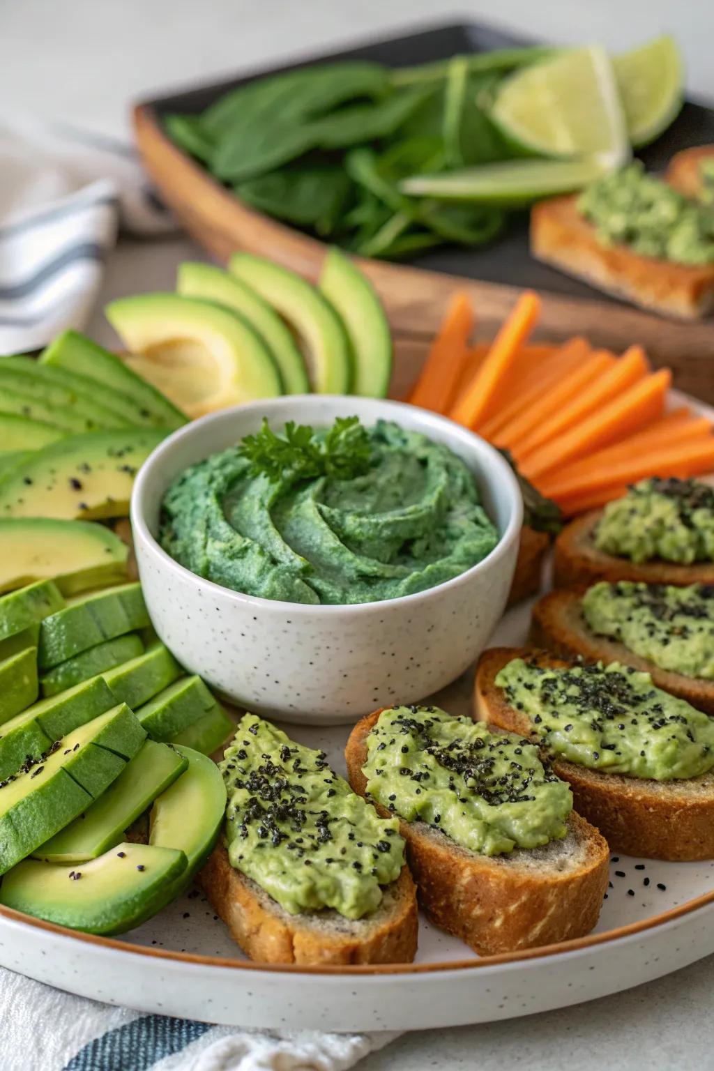 Delicious green snacks contribute a tasty twist to your celebratory spread.
