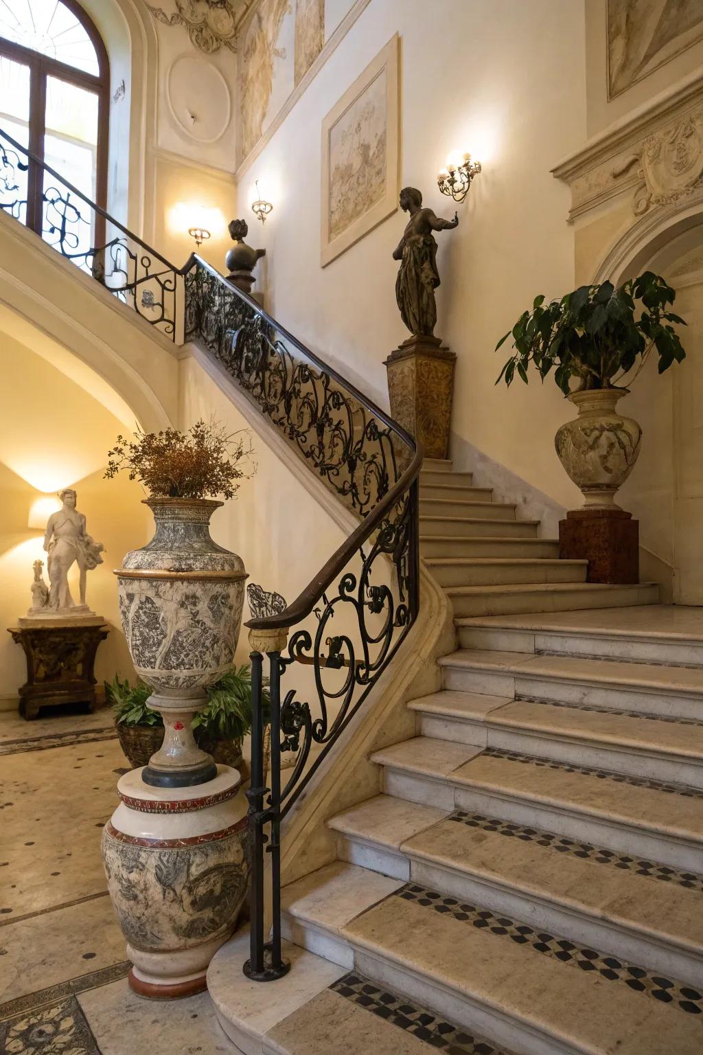 Show off your style with decorations on your staircase.