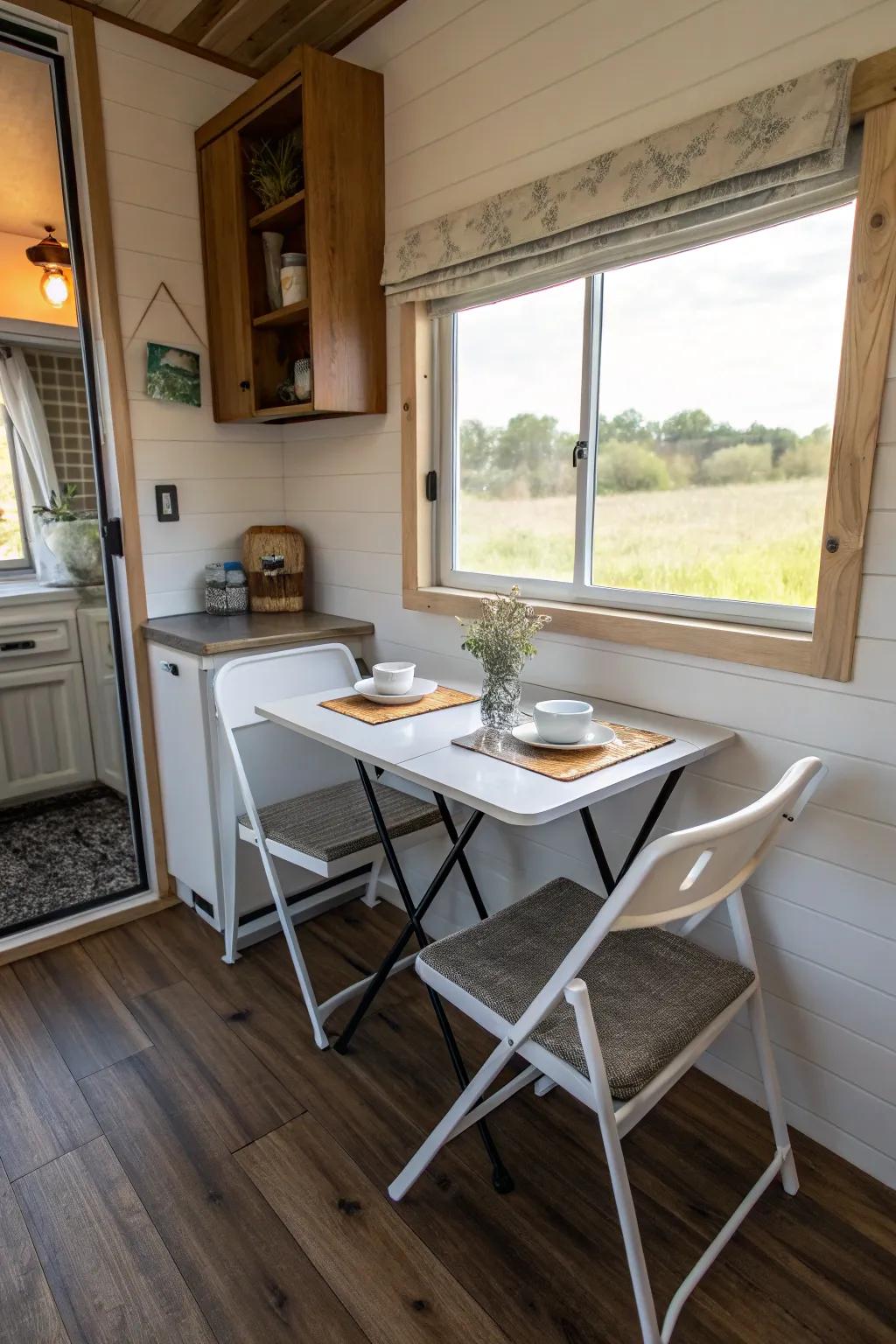 Furniture designed to fold in a small home maximizes space