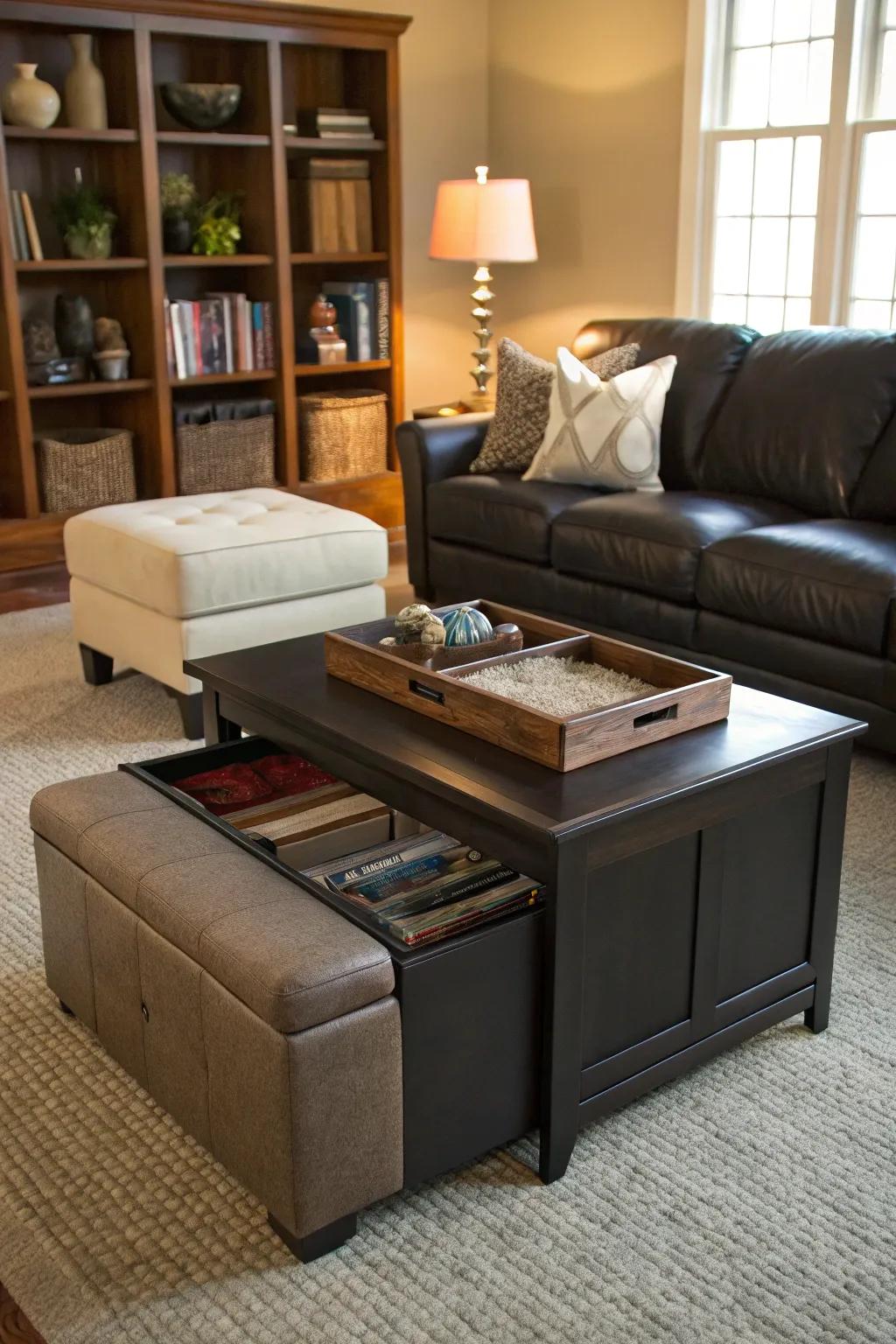Adaptable furniture offers practicality and style.