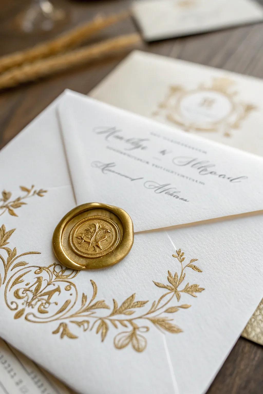 Sealing wax imparts a vintage hint of sophistication.