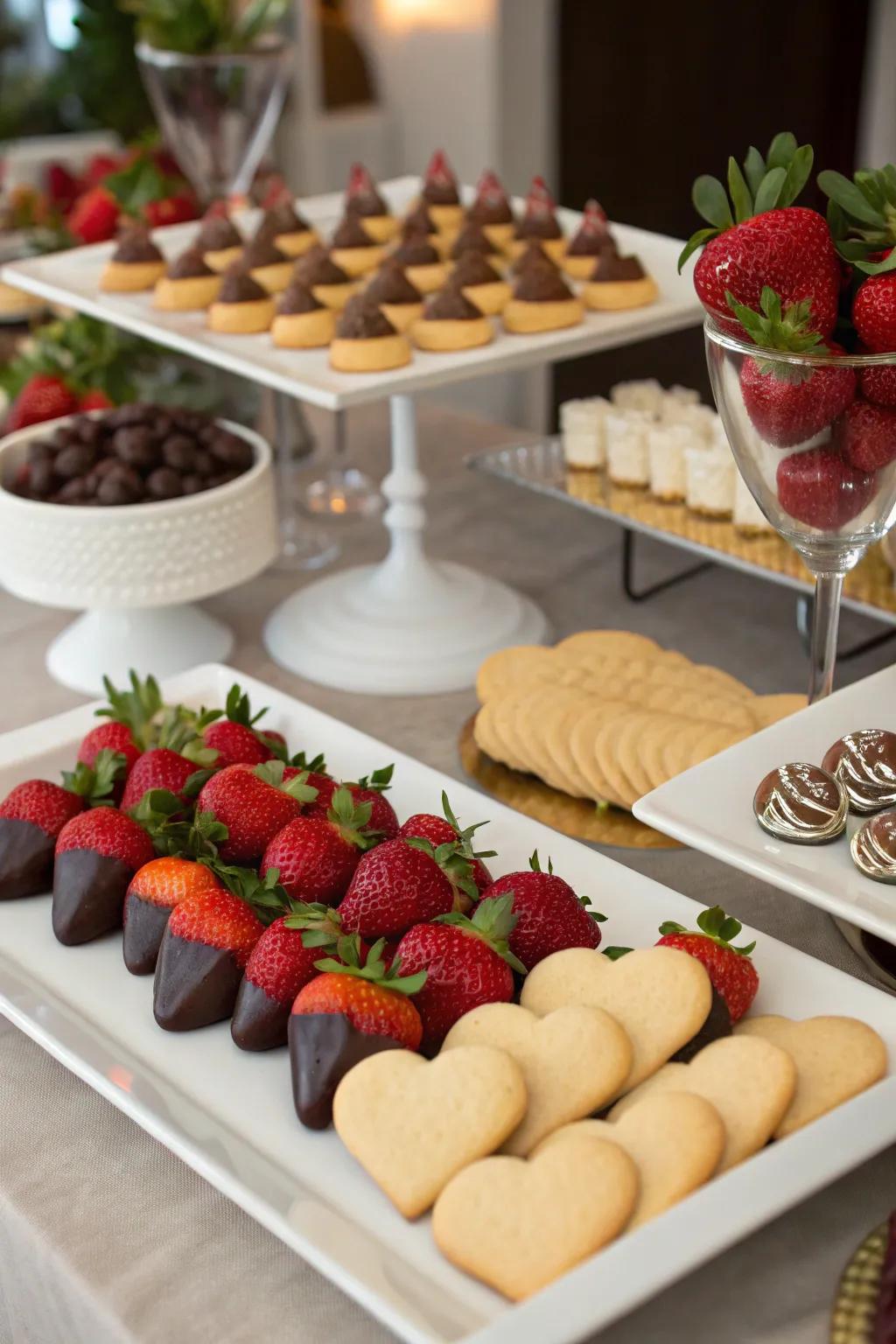 Indulge in a gourmet dessert bar with your favorite sweets.