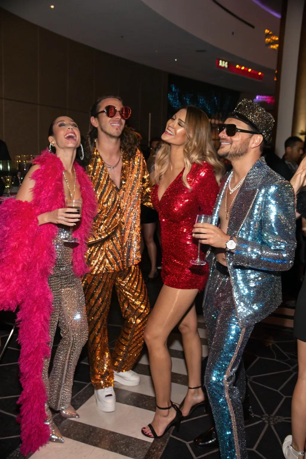 Encourage guests to dress up in their best Vegas-inspired outfits.