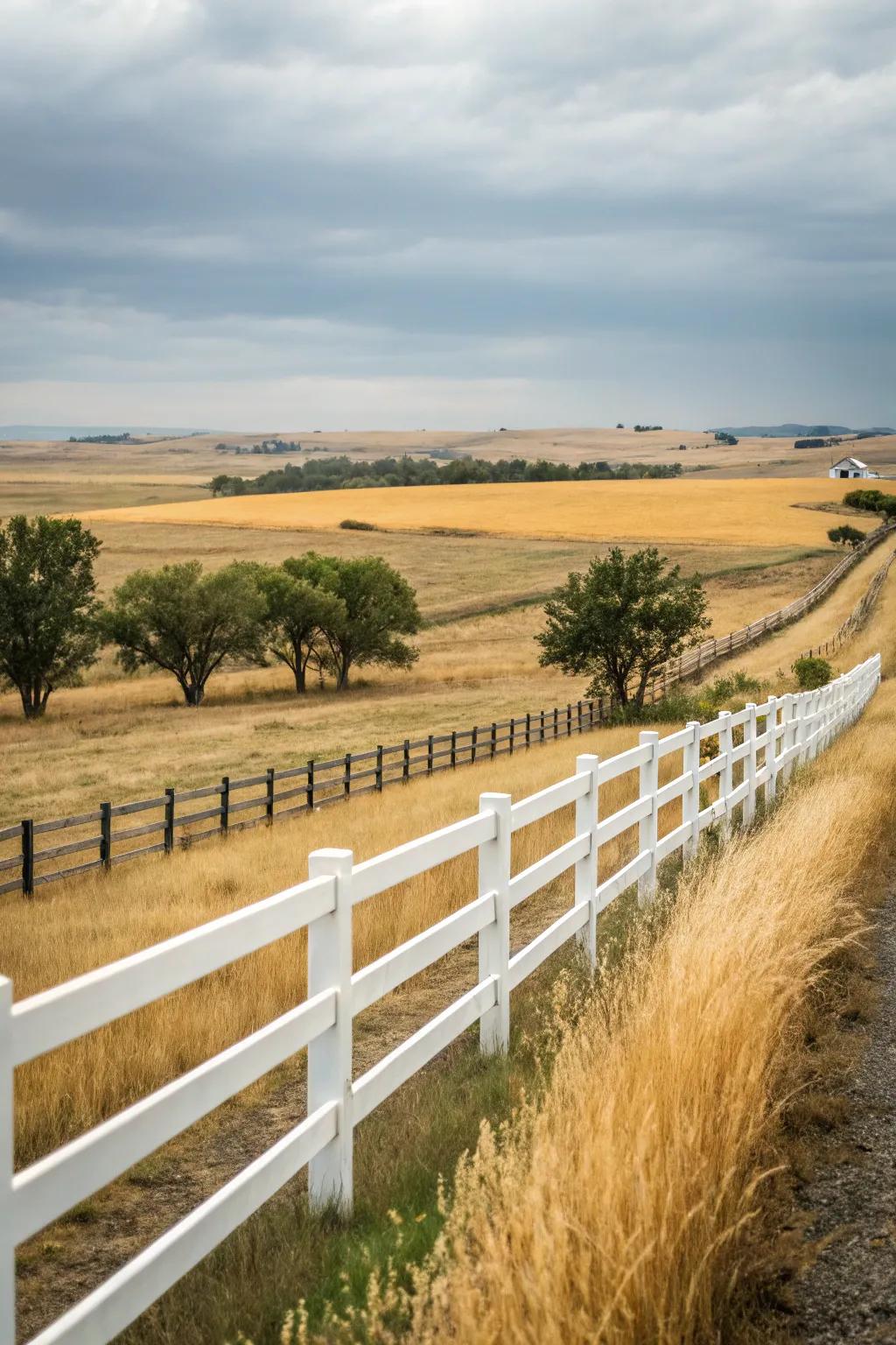 Ranch barrier fences for natural charm.