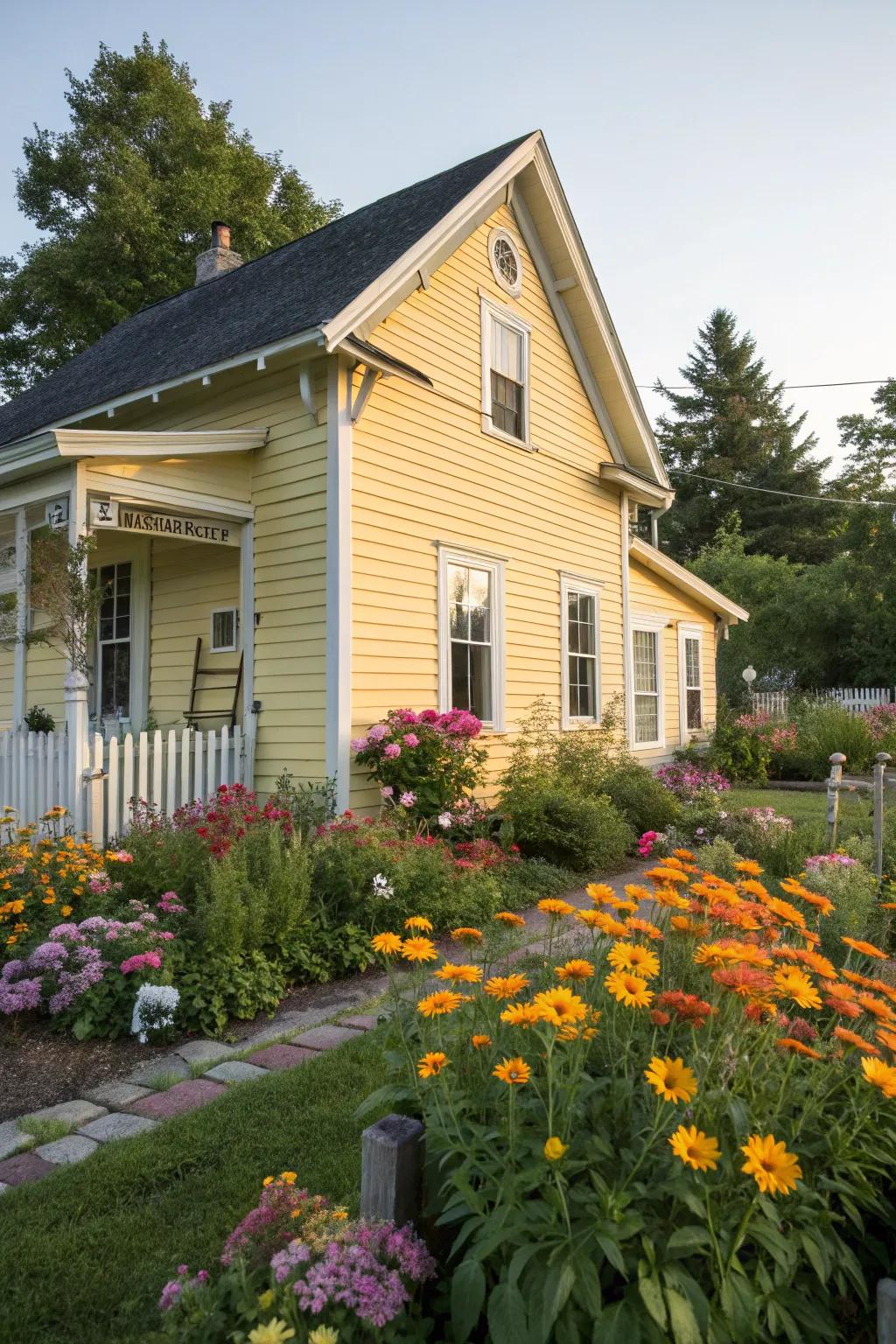 Sunshine yellow cladding radiates happiness, transforming any house into a vibrant statement.
